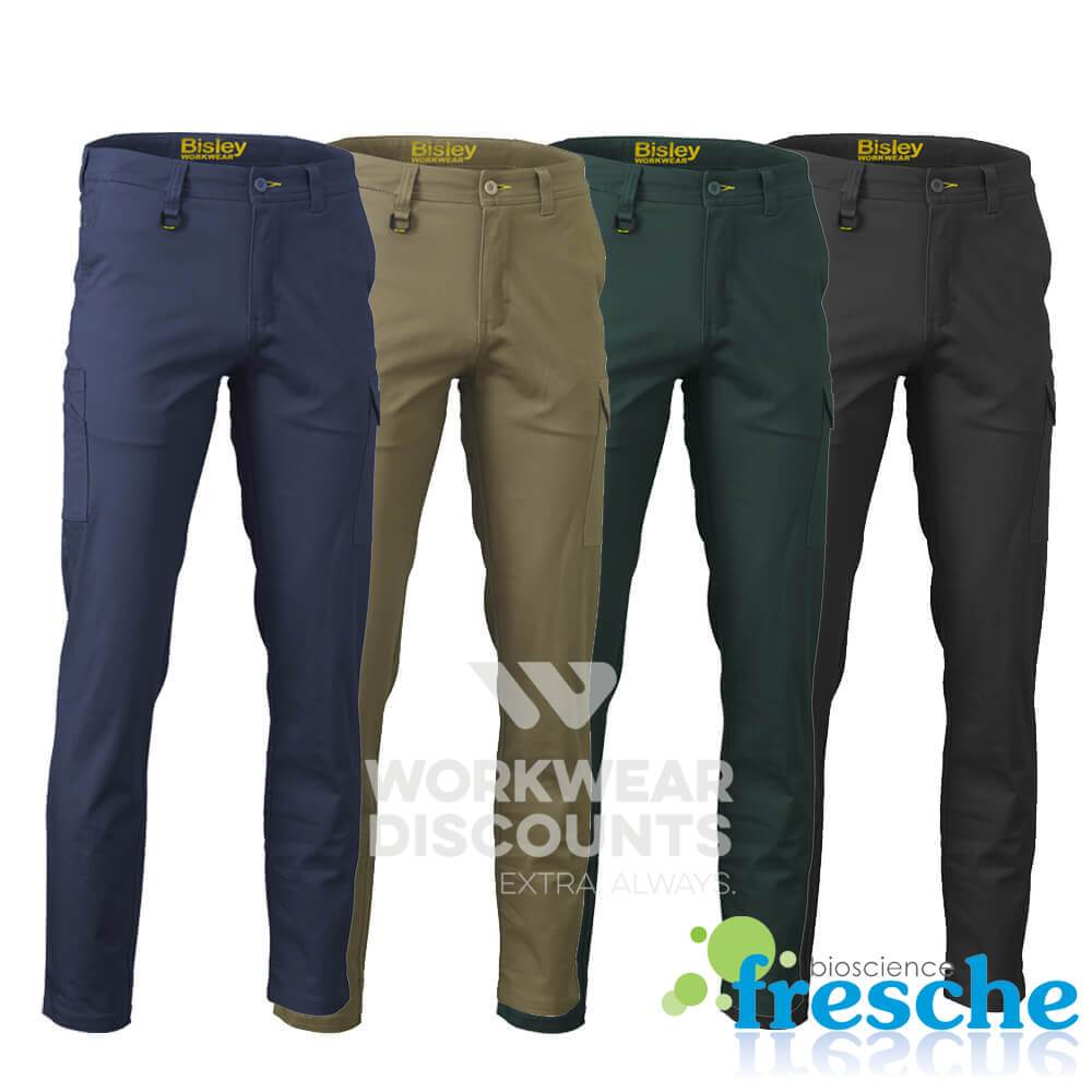 Bisley BPC6008 Stretch Cotton Drill Cargo Pants – Workwear Discounts
