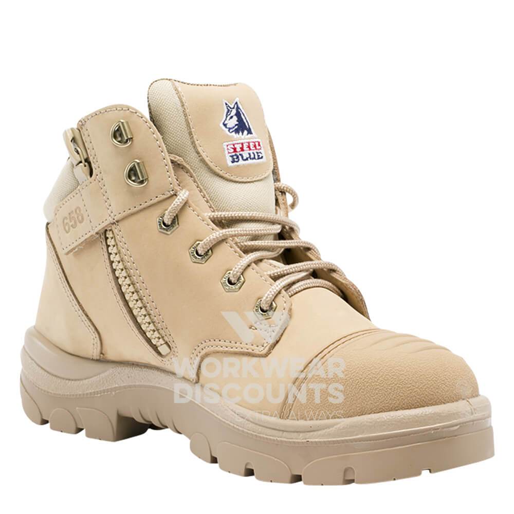 Steel Blue Zip Sided Boots Steel Blue Argyle Zip Scuff Cap Boots