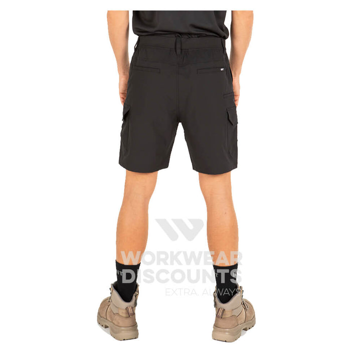 Unit Demolition Flexlite Mens Cargo Shorts Black Back