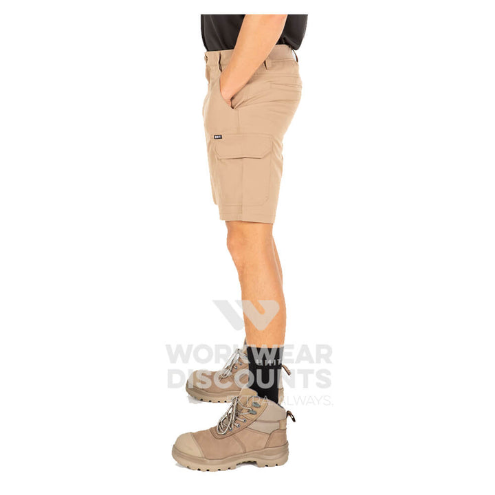 Unit Demolition Flexlite Mens Cargo Shorts Khaki LHS