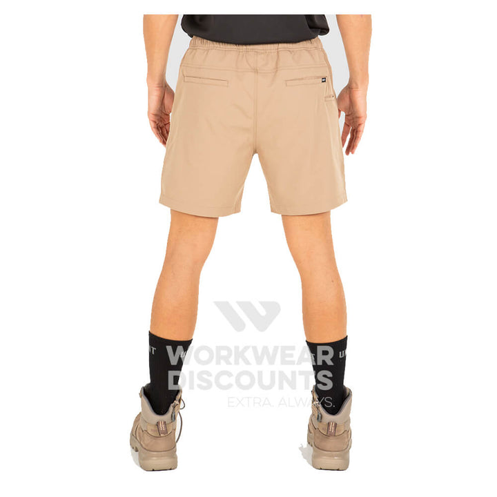 Unit Form Flexlite Mens Shorts Khaki Back