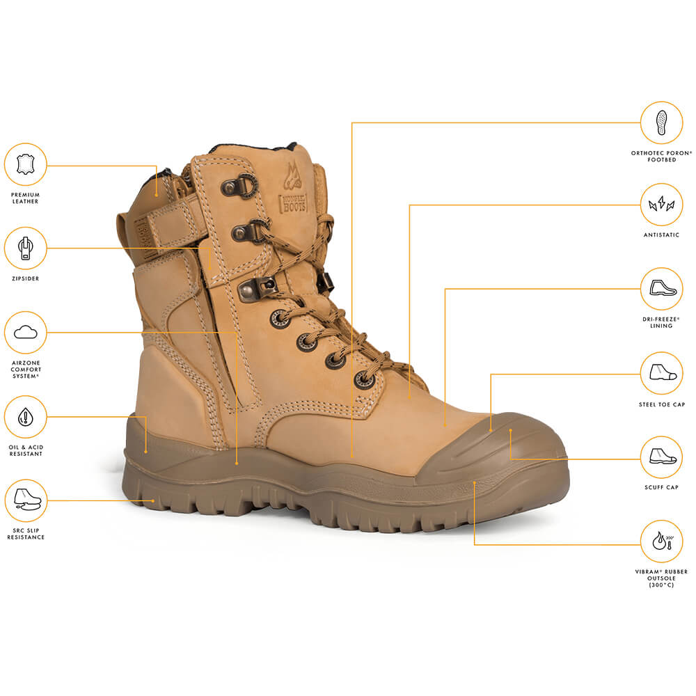 Mongrel 561050 Wheat High Leg ZipSider w/ Scuff Cap Boot View 4
