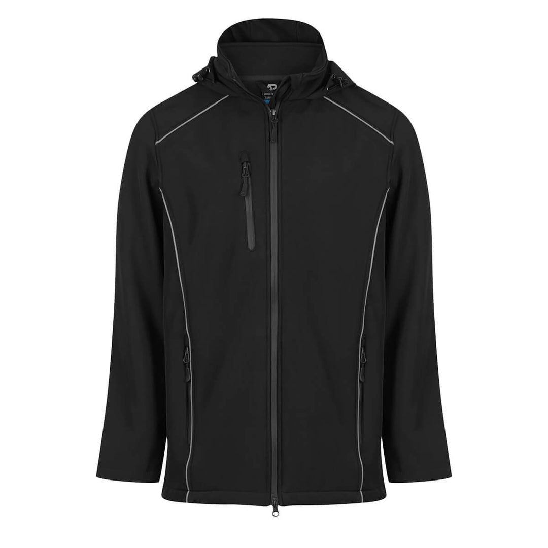 Aussie Pacific 1531 Aspen Mens Hooded Soft Shell Jacket Black View 1