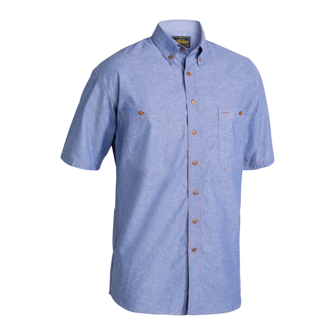 Bisley Cotton Chambray Shirt Short Sleeve