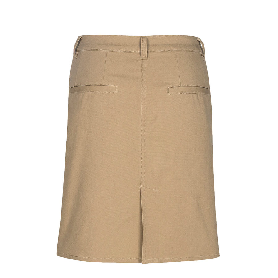 Biz Collection BC-BS022L Womens Lawson Skirt Dark Stone Front