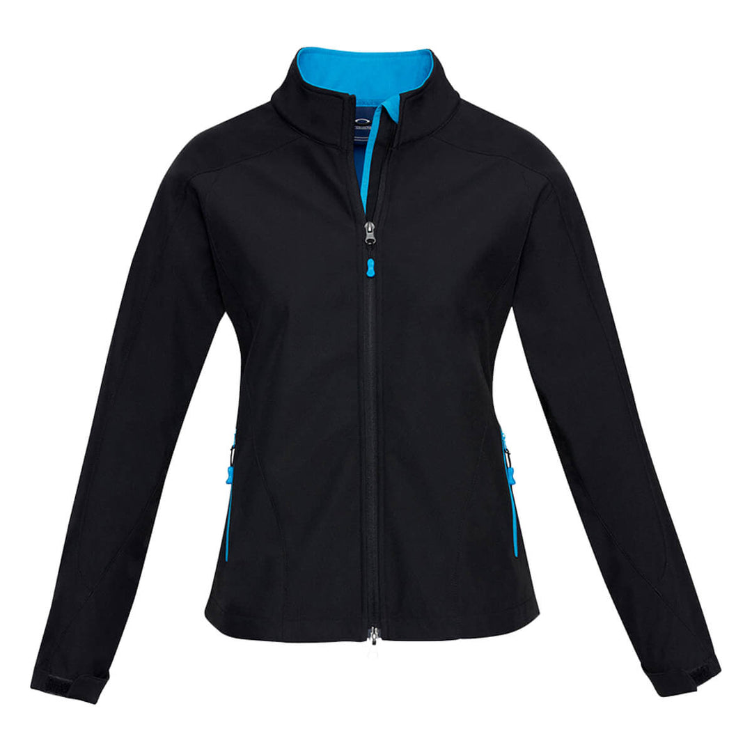 Biz Collection J307L Ladies Geneva Softshell Jacket Black/Graphite Front