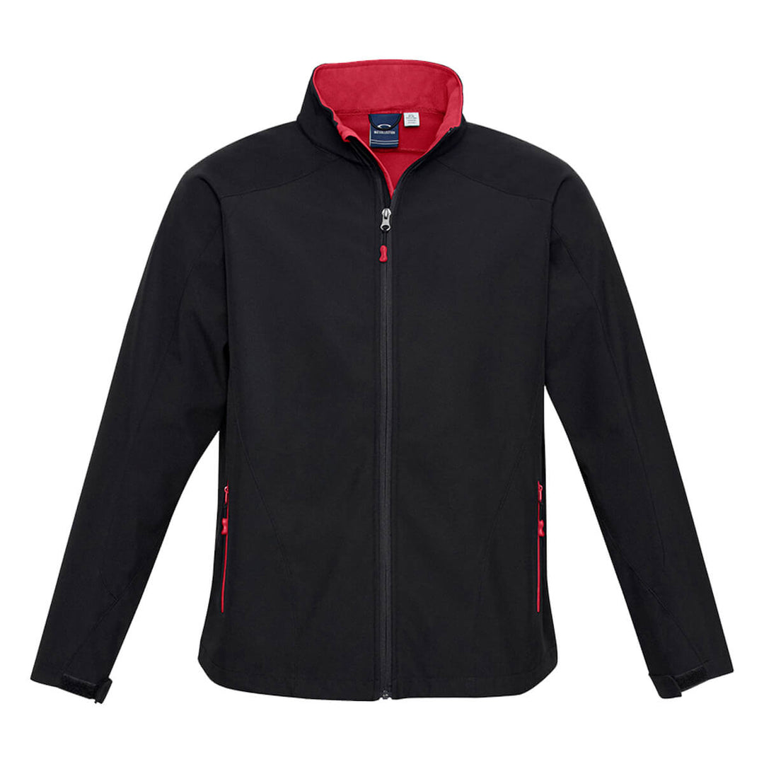 Biz Collection J307M Mens Geneva Softshell Jacket Black/Red