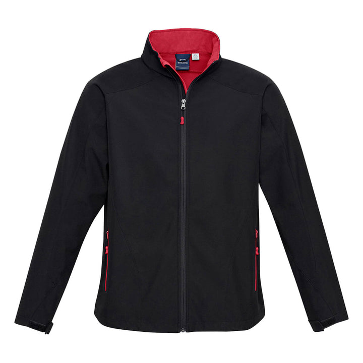 Biz Collection J307M Mens Geneva Softshell Jacket Black/Red