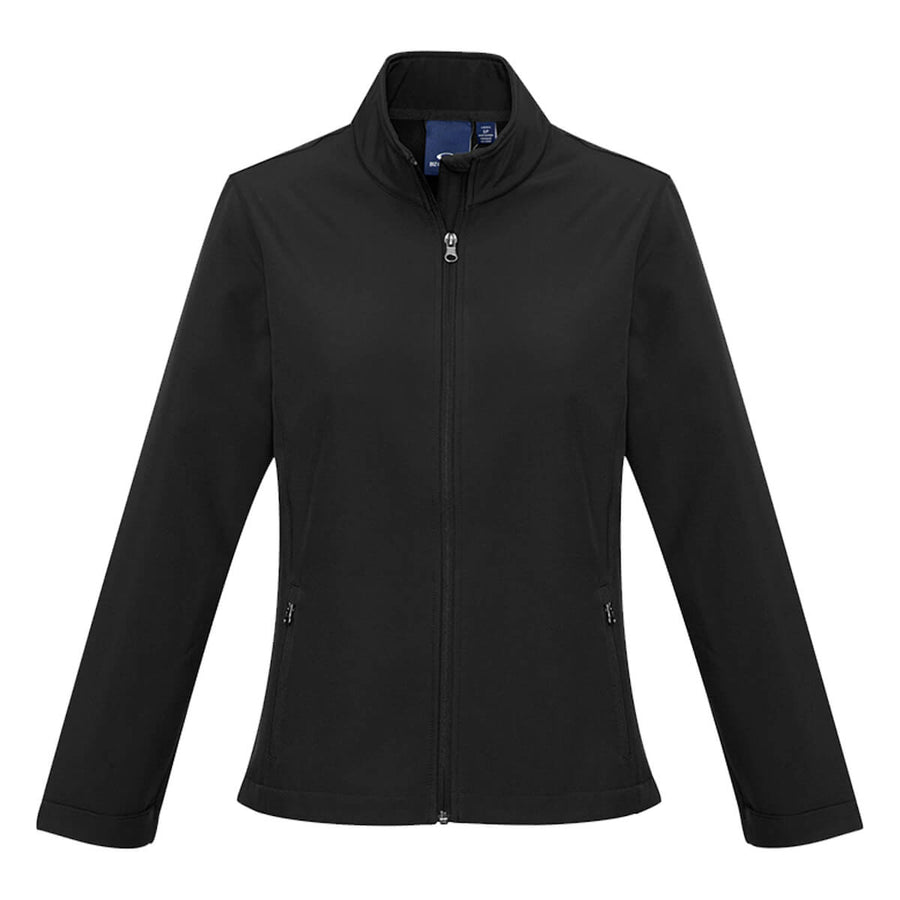 Biz Collection J740L Womens Apex Soft Shell Jacket Black Front