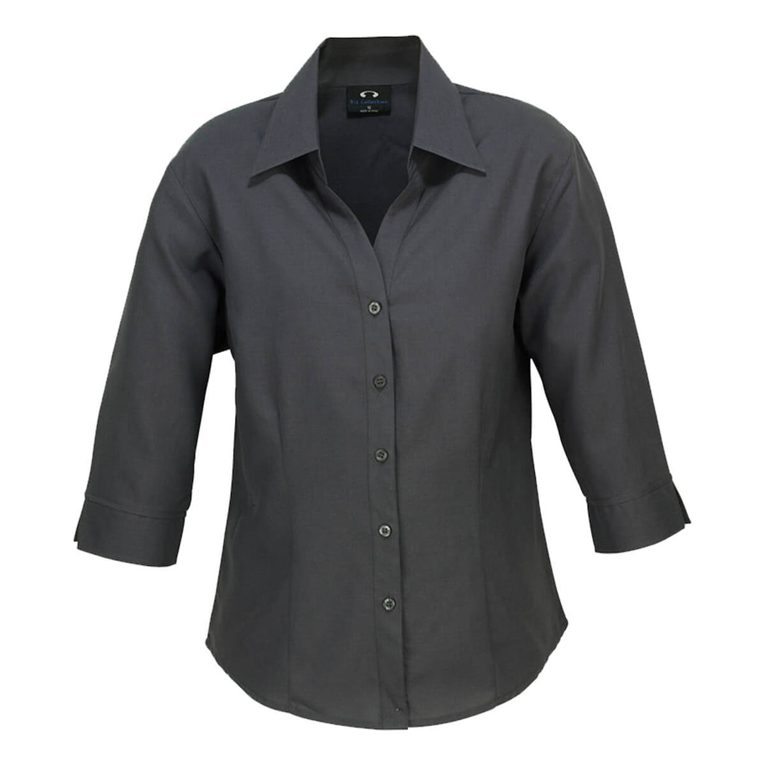 Biz Collection LB3600 Oasis Ladies 3/4 Sleeve Shirt Charcoal