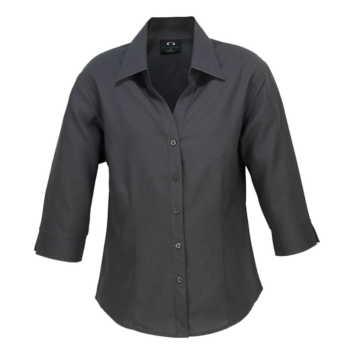 Biz Collection LB3600 Oasis Ladies 3/4 Sleeve Shirt Charcoal