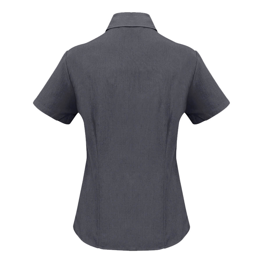 Biz Collection LB3601 Oasis Ladies Short Sleeve Shirt Charcoal