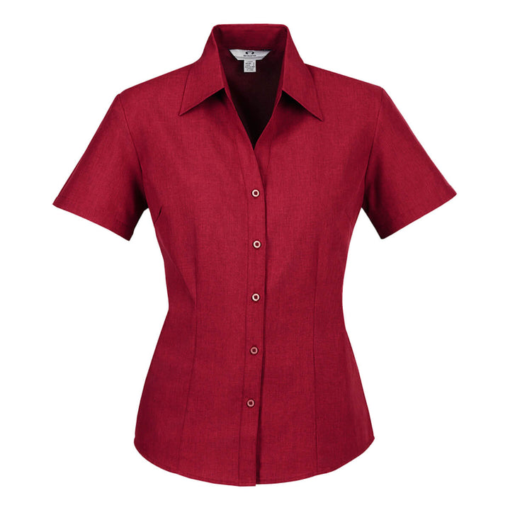 Biz Collection LB3601 Oasis Ladies Short Sleeve Shirt Cherry