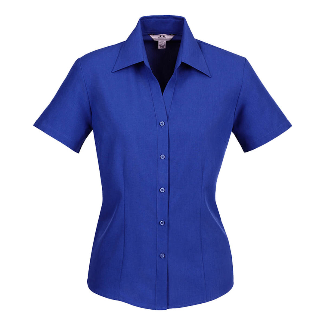 Biz Collection LB3601 Oasis Ladies Short Sleeve Shirt Electric Blue