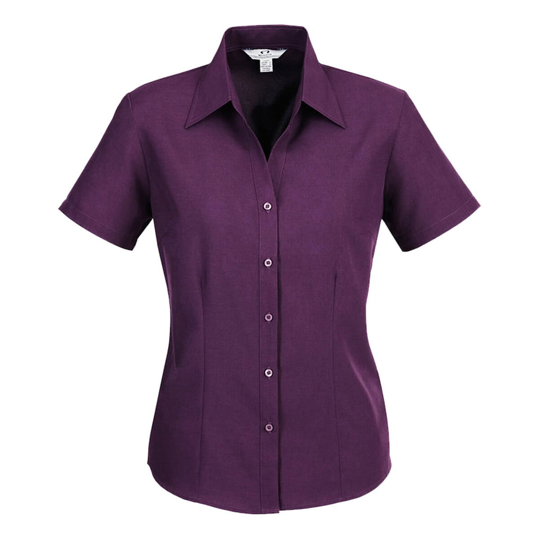 Biz Collection LB3601 Oasis Ladies Short Sleeve Shirt Grape