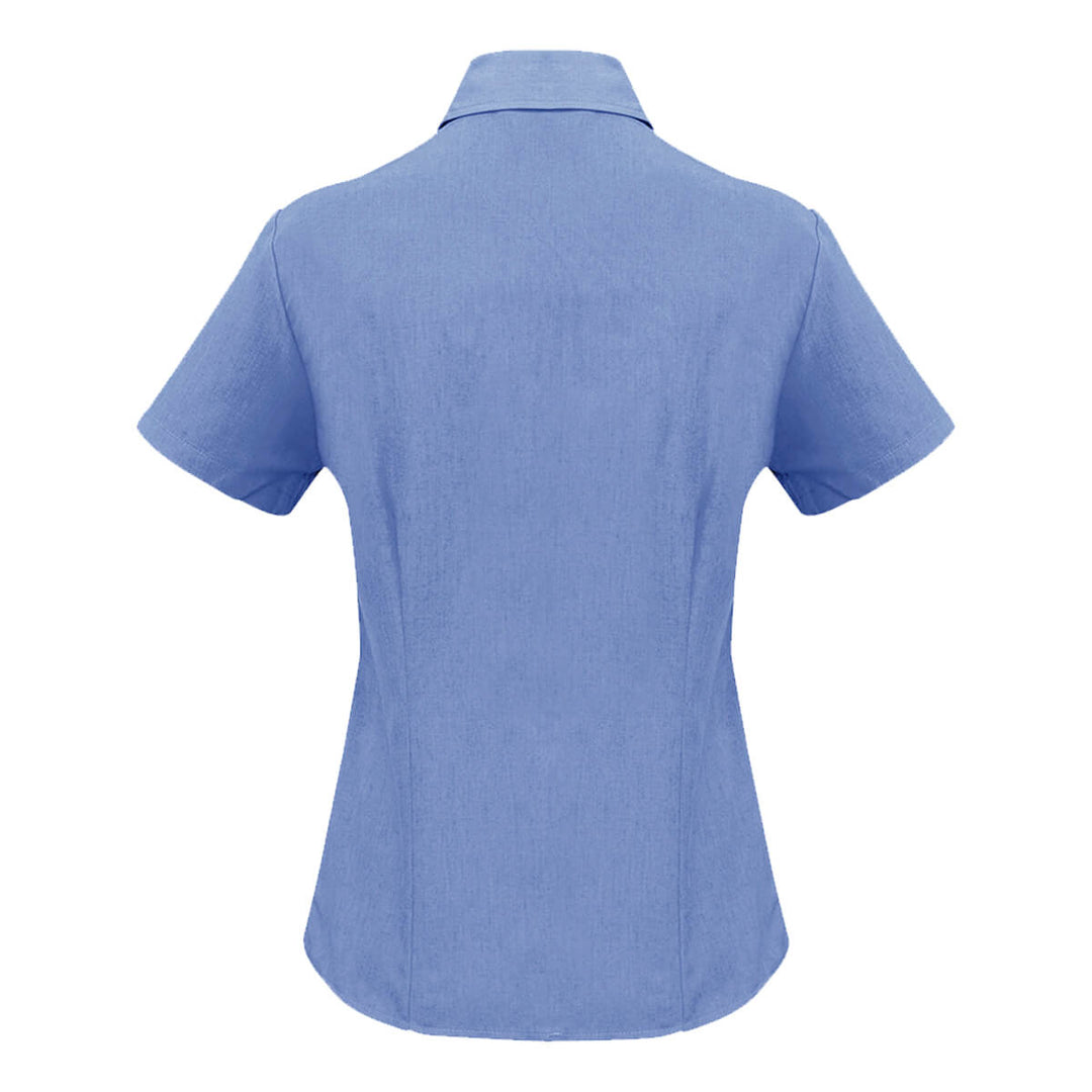 Biz Collection LB3601 Oasis Ladies Short Sleeve Shirt Mid Blue