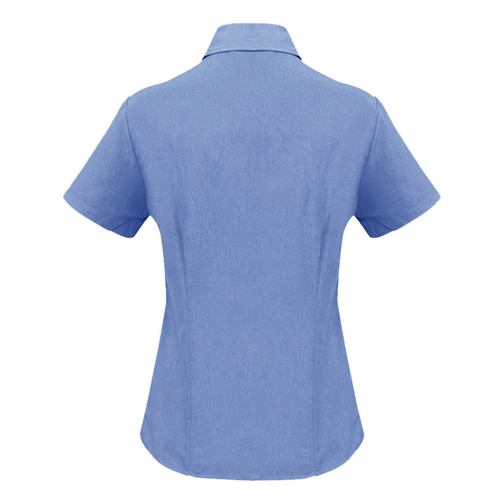 Biz Collection LB3601 Oasis Ladies Short Sleeve Shirt Mid Blue