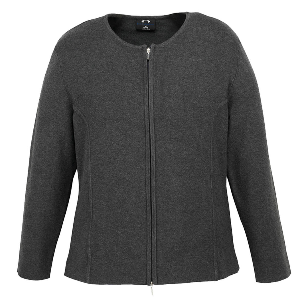 Biz Collection LC3505 Ladies 2-Way Zip Cardigan Charcoal