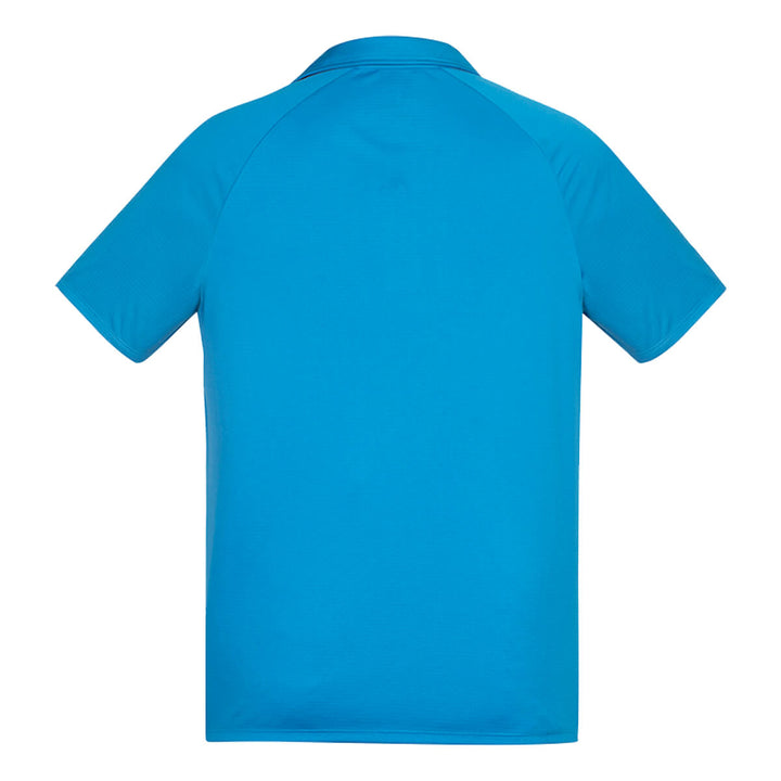 Biz Collection P012MS Mens Academy Short Sleeve Polo Cyan/Navy Back View