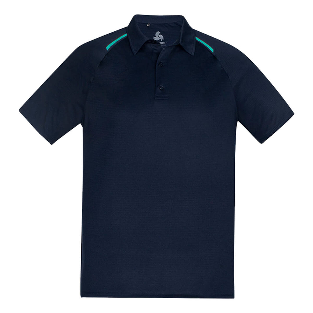 Biz Collection P012MS Mens Academy Short Sleeve Polo Navy/Teal