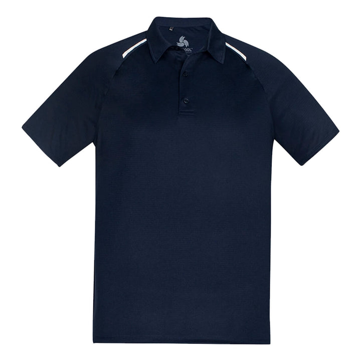 Biz Collection P012MS Mens Academy Short Sleeve Polo Navy/White