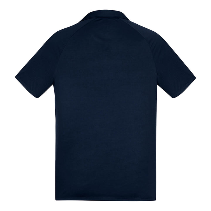 Biz Collection P012MS Mens Academy Short Sleeve Polo Navy/White Back View
