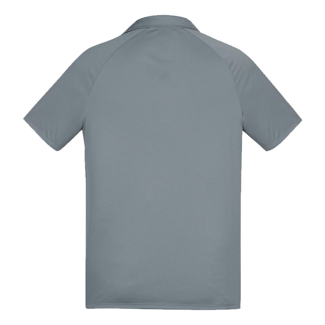 Biz Collection P012MS Mens Academy Short Sleeve Polo Silver/Charcoal Back View