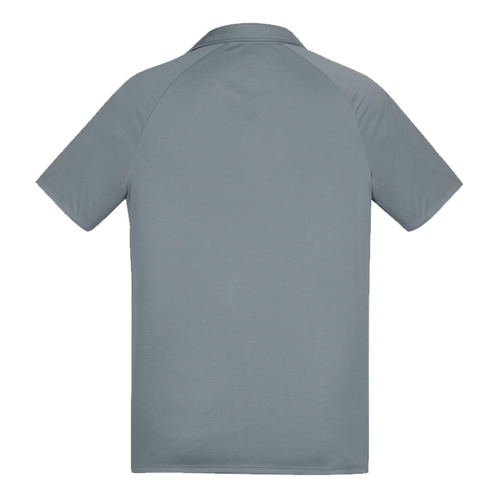 Biz Collection P012MS Mens Academy Short Sleeve Polo Silver/Charcoal Back View