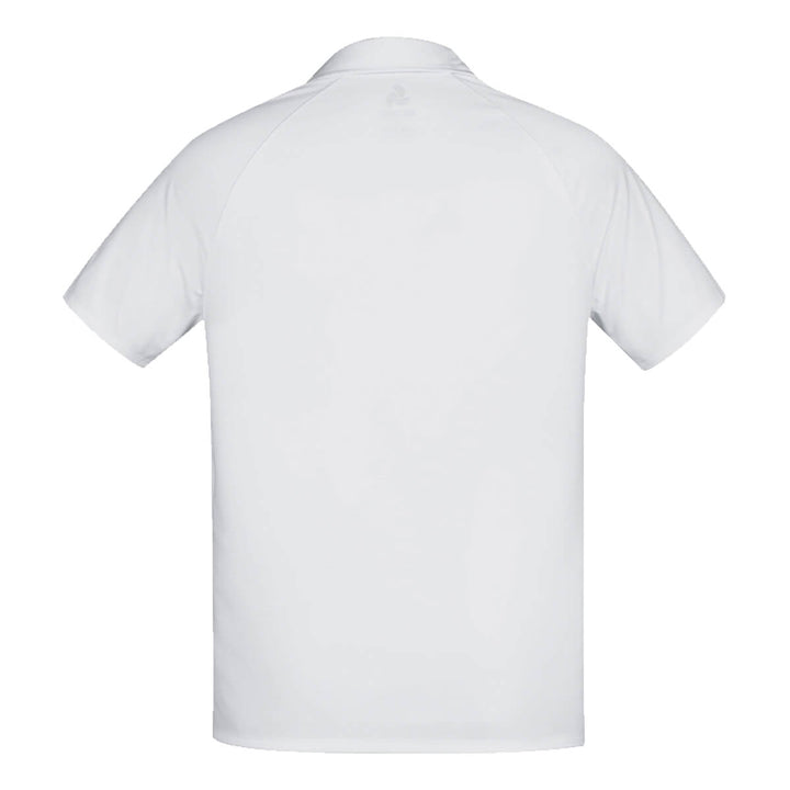 Biz Collection P012MS Mens Academy Short Sleeve Polo White/Silver Back View