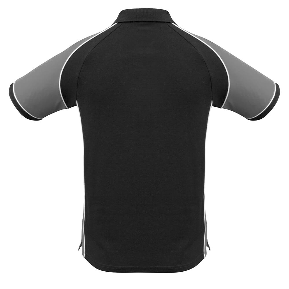Biz Collection P10112 Mens Nitro Polo Black/Grey/White