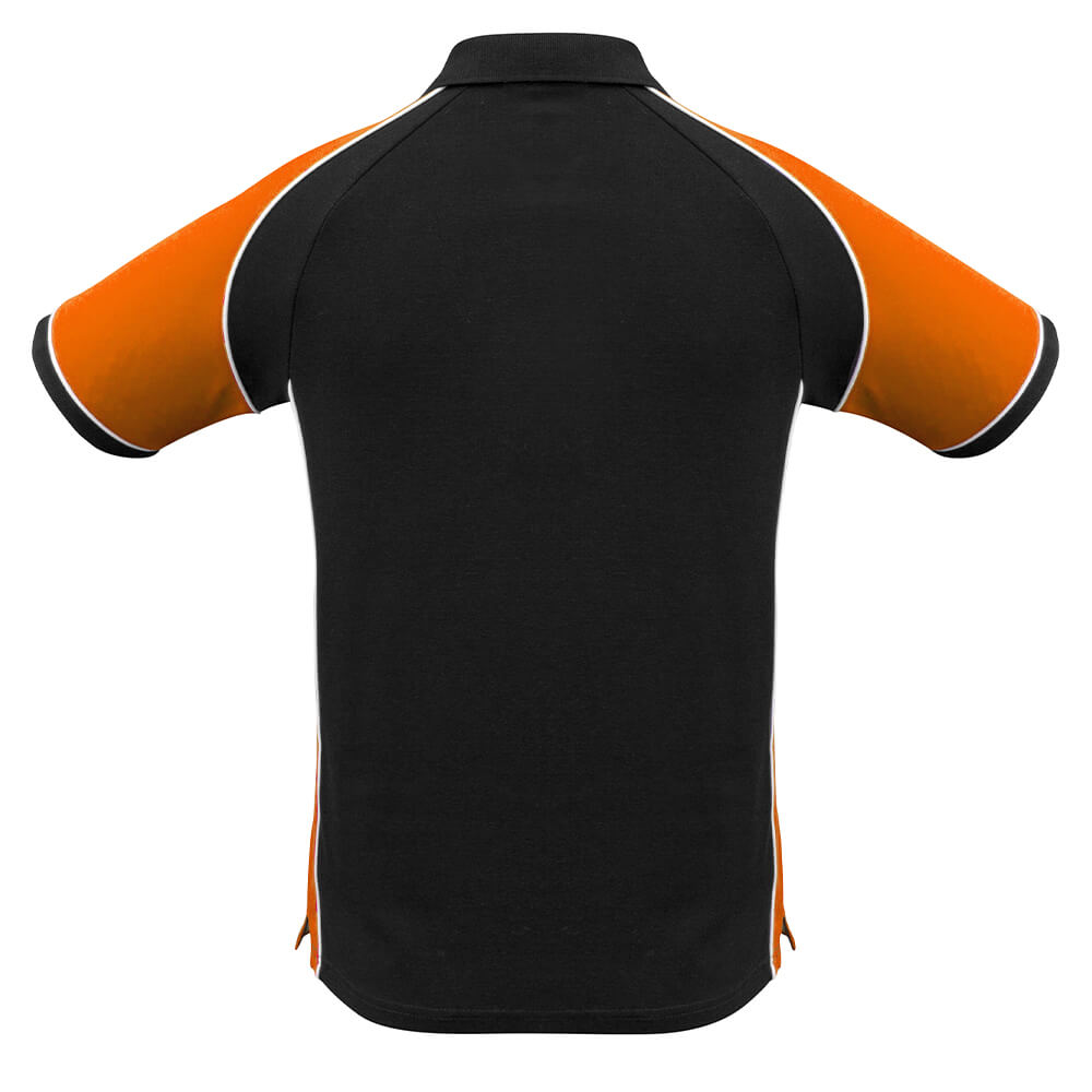 Biz Collection P10112 Mens Nitro Polo Black/Orange/White