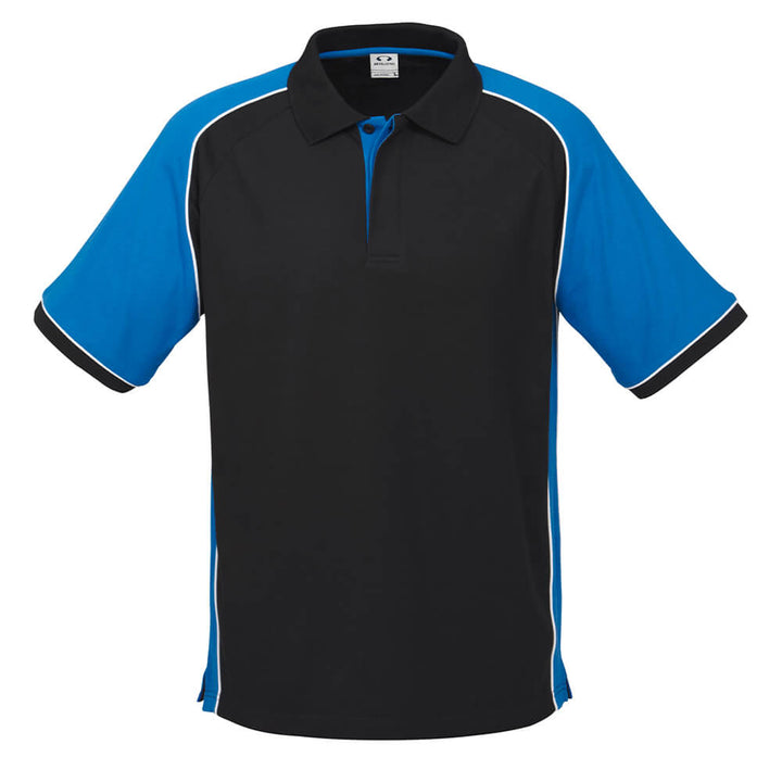 Biz Collection P10112 Mens Nitro Polo Black/Royal/White