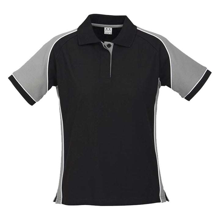 Biz Collection P10122 Ladies Nitro Polo Black/Grey/White