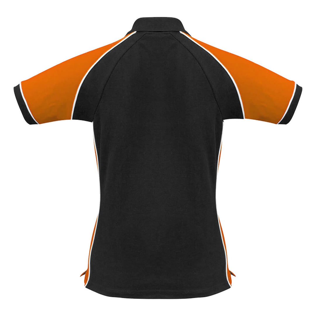 Biz Collection P10122 Ladies Nitro Polo Black/Orange/White