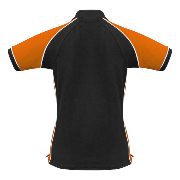 Biz Collection P10122 Ladies Nitro Polo Black/Orange/White