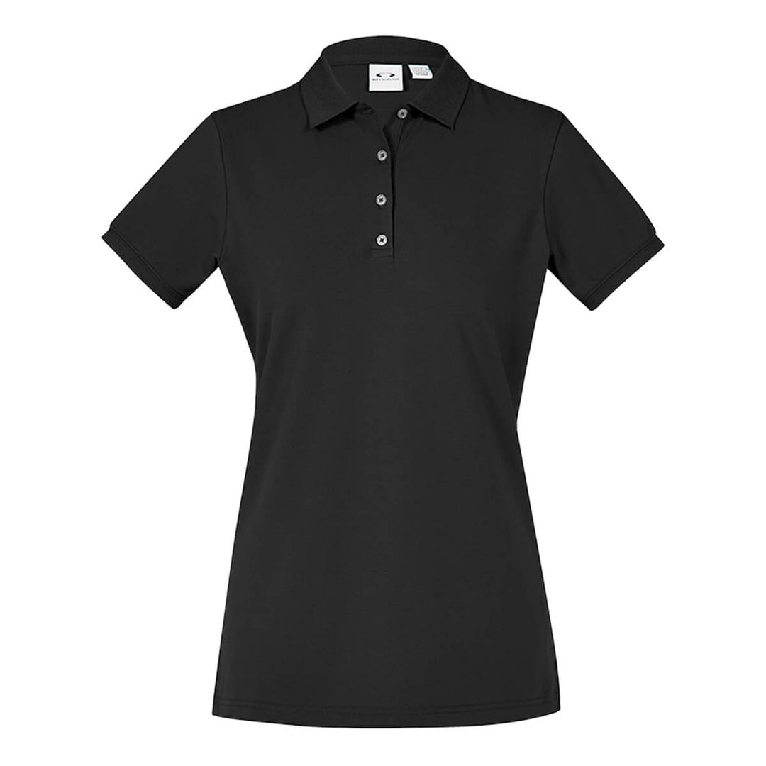 Biz Collection P105LS Womens City Short Sleeve Polo Black