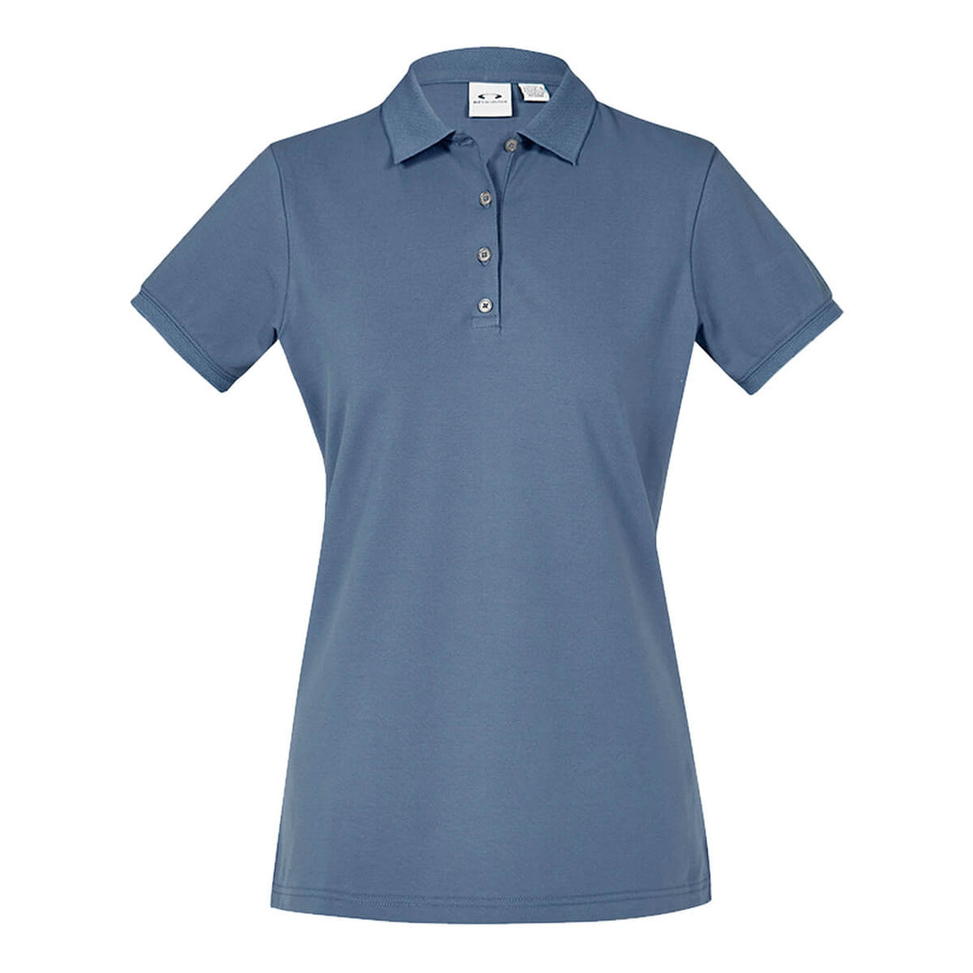 Biz Collection P105LS Womens City Short Sleeve Polo Grey Smoke