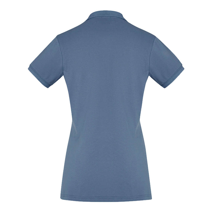 Biz Collection P105LS Womens City Short Sleeve Polo Grey Smoke Back View