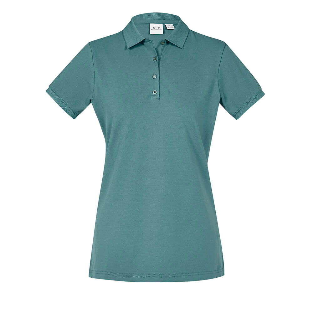 Biz Collection P105LS Womens City Short Sleeve Polo Jasper Green