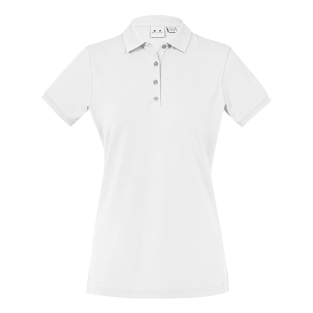 Biz Collection P105LS Womens City Short Sleeve Polo White