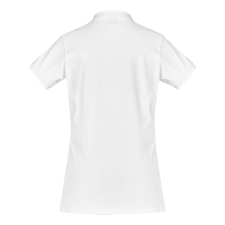 Biz Collection P105LS Womens City Short Sleeve Polo White Back View