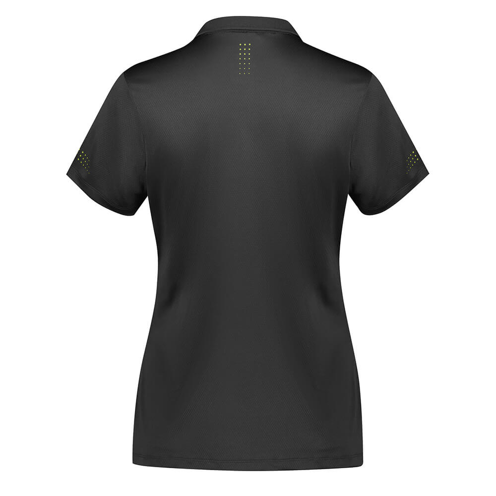 Biz Collection P200LS Womens Balance Short Sleeve Polo - Grey/Fluoro Lime