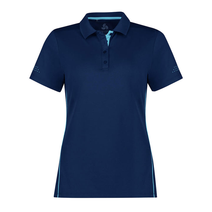 Biz Collection P200LS Womens Balance Short Sleeve Polo - Colour Navy/Sky