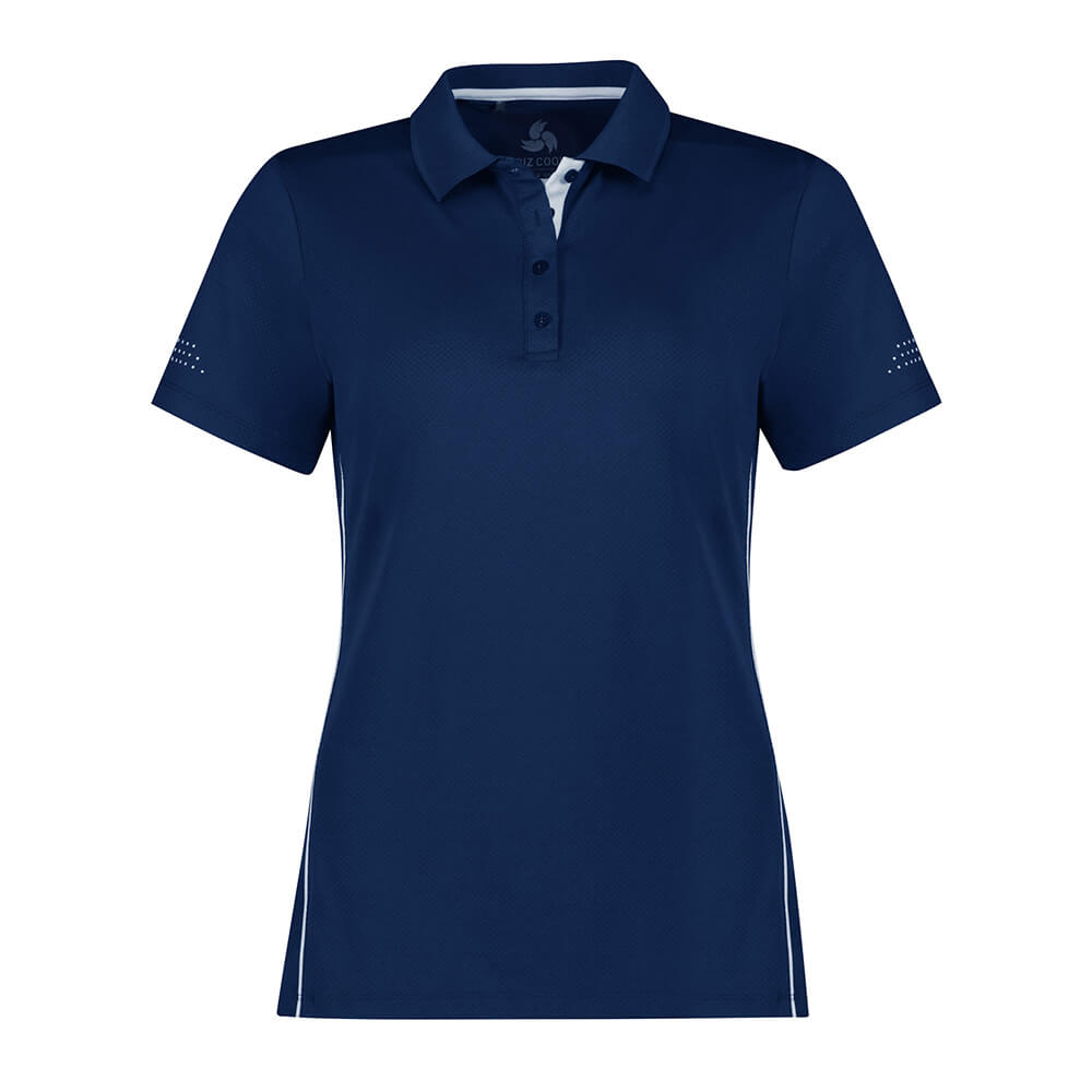 Biz Collection P200LS Womens Balance Short Sleeve Polo - Colour Navy/White