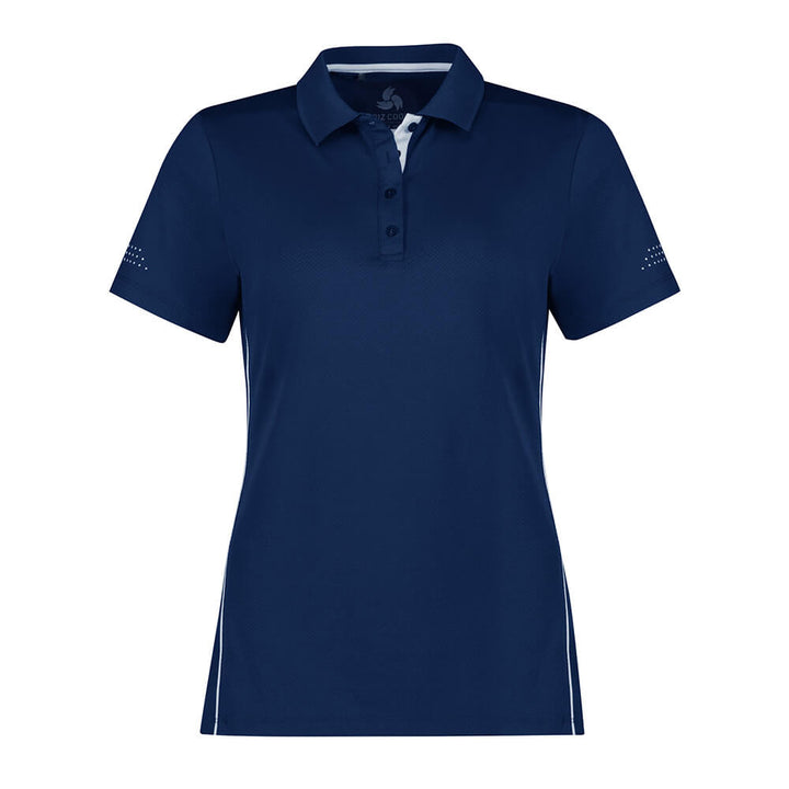 Biz Collection P200LS Womens Balance Short Sleeve Polo - Colour Navy/White