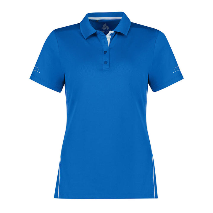 Biz Collection P200LS Womens Balance Short Sleeve Polo - Colour Royal White Front