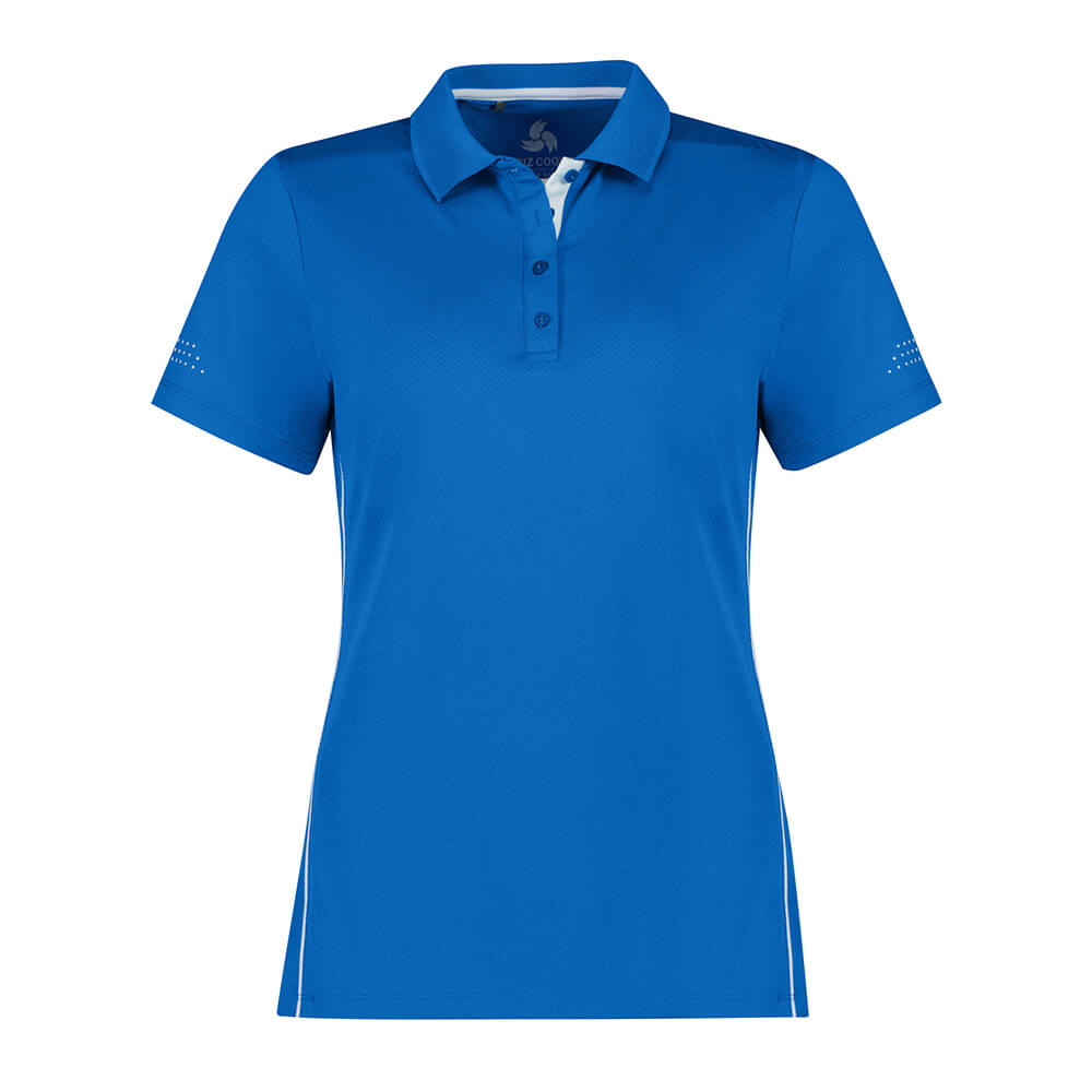 Biz Collection P200LS Womens Balance Short Sleeve Polo Royal/White