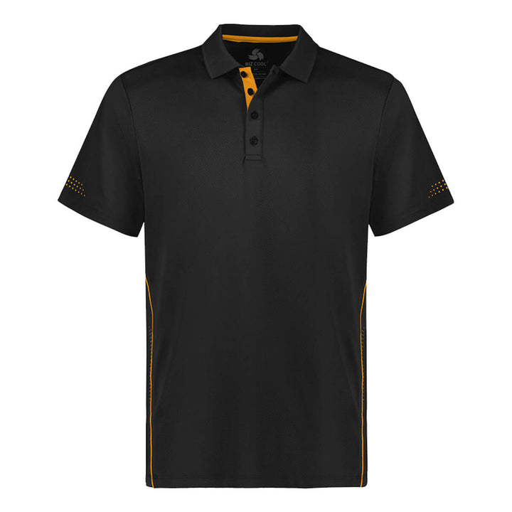 Biz Collection P200MS Mens Balance Short Sleeve Polo Black/Gold