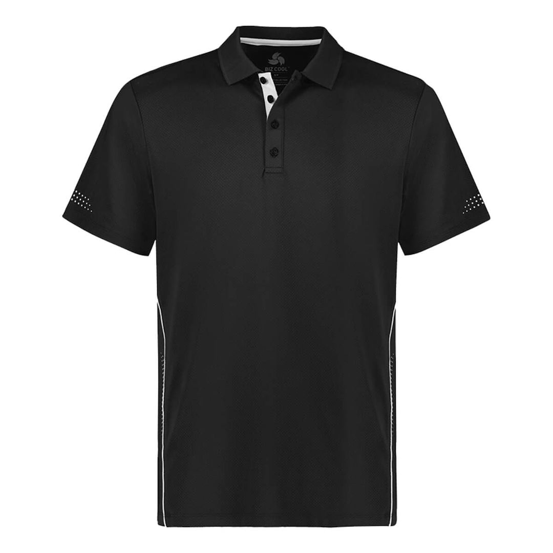 Biz Collection P200MS Mens Balance Short Sleeve Polo Black/White