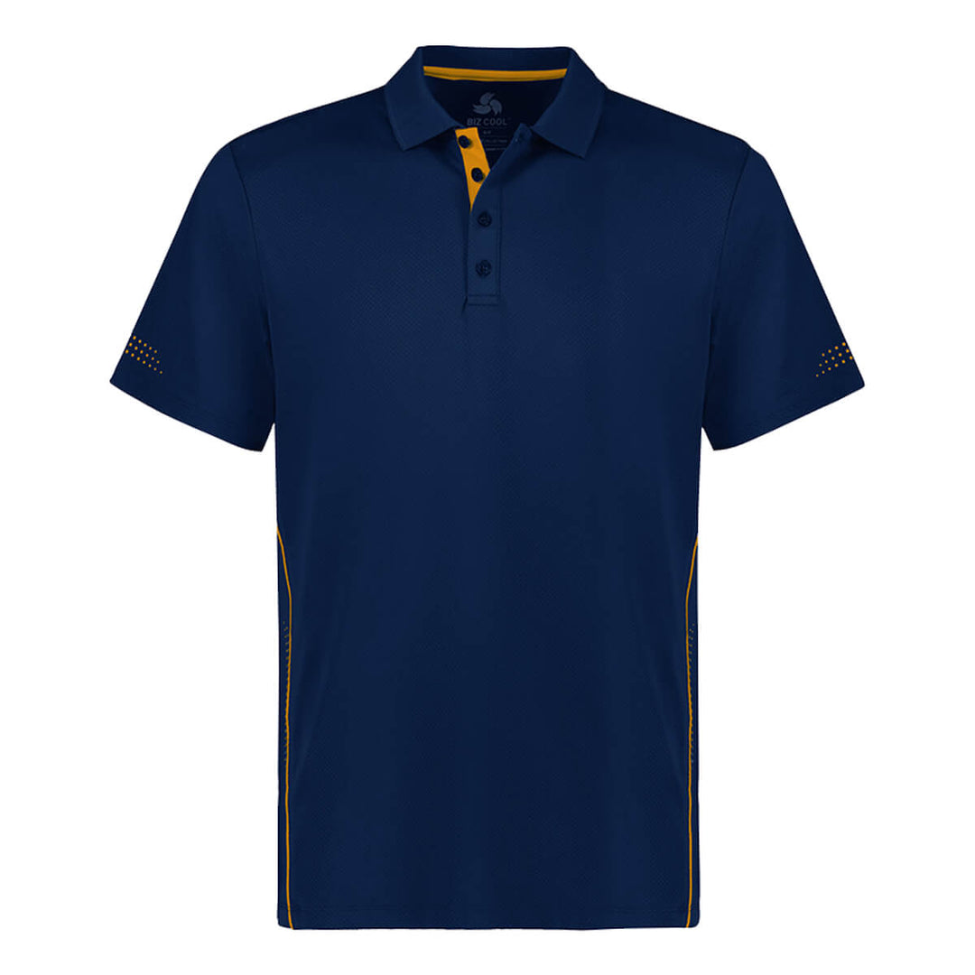 Biz Collection P200MS Mens Balance Short Sleeve Polo Navy/Gold